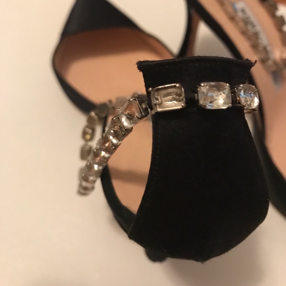 Manolo Blahnik Black Heels with Silver Accents - Picture 3 of 8